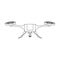 Air drone remote control cartoon in black and white