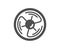 Air fan simple icon. Wind turbine energy sign. Vector