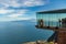 In the air. A fascinating view of Tenerife from La Gomera. Mirador de Abrante