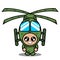 air force green helicopter mascot costume