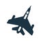 Air force  jet plane  navy  military aircraft icon. Vector graphics