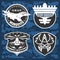 Air Force military emblem set vector design template