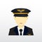 Air force officer. Vector illustration decorative design