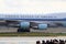 The Air Force One lands at the Athens International Airport