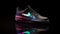 air force one shoe with extremely beautiful color on black background generative AI