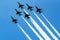 Air Force`s Thunderbirds flew over New York City in a salute toessential personnel during the coronavirus COVID-19 pandemic
