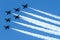 Air Force`s Thunderbirds flew over New York City in a salute toessential personnel during the coronavirus COVID-19 pandemic