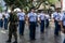 Air force soldiers are seen parading during the Brazilian independence day
