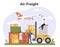 Air freight and logistic industry. Cargo transportation service. Idea