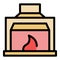 Air furnace icon vector flat