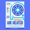 Air Heater Portable Heating Device Banner Vector