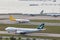 Air Hong Kong`s cargo airplane is preparing for take off at runway, Cathay Pacific`s carg
