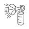 Air Horn Loud Icon. Doodle Hand Drawn or Outline Icon Style