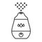 Air humidifier line icon. Humidity control indoor house electric device symbol.