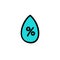 Air humidity doodle icon, vector illustration