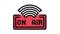 on air live radio podcast color icon animation