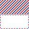 Air mail background and frame of the envelope of a letter