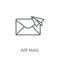 Air mail linear icon. Modern outline Air mail logo concept on wh