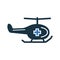 Air medical, transportation icon / vector graphics