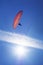 Air paragliding under the Sun