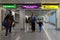 Air Passengers Wall through an Airport