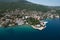 Air photo of Opatija riviera on adriatic sea in Croatia