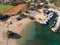 Air photograph, Agios Ounoufrios Beach, Chania, Crete, Greece