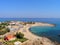 Air photograph, Stavros Beach, Chania, Crete, Greece