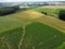 Air picture  forest landscape fields Farmer life