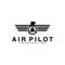 air pilot wings vector logo design