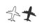 Air plane icon. Aircraft symbol. Sign aeroplane vector