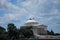 Air Plane over the Jefferson Memorial at the National Mall in Washington D.C.