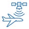 air plane satellite navigation doodle icon hand drawn illustration