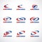 Air Plane Transportation cargo or shipping logo business vector