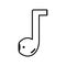 Air pods music note concept isolated vector