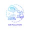 Air pollution concept icon