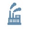 Air pollution factory vector icon