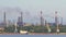Air Pollution Generated By Oil Refinery Plant Near