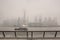 Air Pollution, high-rises shrouded in heavy smog, Bund Shanghai