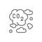 Air pollution, industrial smog, co2 emissions line icon.