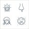 air pollution line icons. linear set. quality vector line set such as smoke, sneeze, nose bleeding