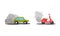 Air Pollution Sources with Traffic Smoke and Fuel Emission Vector Scene Set