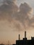 Air pollution - thermal power plant releases polluted gas in the air