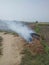 Air polution due burning agriculture waste