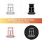 Air pressure coffee plunger icon