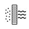 Air purifier. Air filter icon. Solid Particle Filter