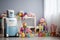 air purifier in a childs room with colorful toys