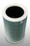 Air purifier filter after use  on white