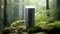 Air purifier in the forest for advertising. AI Generated.