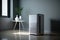 air purifier in room with sleek, minimalist design